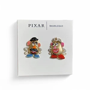 Disney Pixar Baublebar Toy Story Mr. & Mrs. Potato Head Earrings Gold Tone Studs - Picture 1 of 4