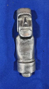 vtg. Osterinsel "MOAI" Statue, 5-1/2" hoch, handgegossen in Aluminium, - Bild 1 von 3