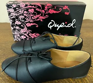 Zapatos para mujer Qupid negros con corbata plana talla 7,5 - Imagen 1 de 6