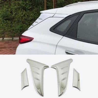 Para Hyundai Kona 2018-2023 plata abs alerón ventana trasera cubierta lateral moldura Foto 1 de 4