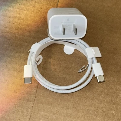 Adaptador de corriente de carga rápida USB-C Apple 20W (modelo A2305) genuino-lote de 2–(mm Foto 1 de 4