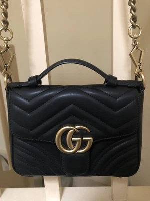 Gucci Mini Marmont mango superior Foto 1 de 4