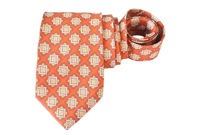 JOS A BANK CORBATA HOMBRE NARANJA/GEOMÉTRICA ANCHO: 3.50" LARGO: 62" Foto 1 de 3