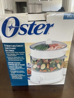 Oster 8 Quart Food Steamer Rice Cooker 4714 Vegetables Meat Seafood Rice - Image 1 of 3