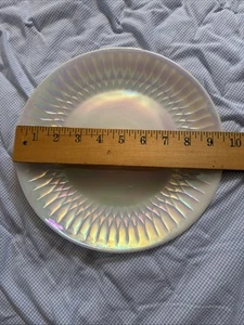 Set of 5 Vintage 1960s Federal Glass Iridescent Moonglow ~9 7/8" Dinner Plate - Picture 1 of 14