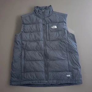 The North Face 550 gefütterte Gänsedaunenweste mit durchgehendem Reißverschluss schwarz Herrengröße Large - Bild 1 von 5