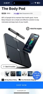 ๐ก NEW Hume Health Body Pod Smart Scale โ 45+ Metrics, High Accuracy - Picture 1 of 1