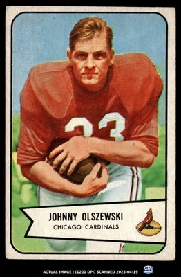 1954 Bowman #117 JOHNNY OLSZEWSKI Chicago Cardinals EX - Image 1 of 2