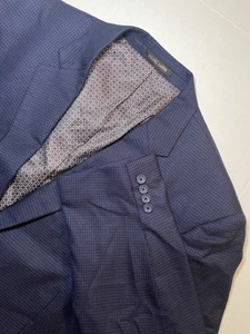 Pierre Loren Willie 2B Blazer Jacke Hahnentritt Blau Geometrisch 50R - Bild 1 von 12