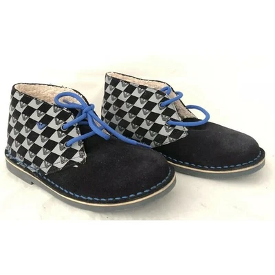 Armani Junior Niños Azul Marino Desierto Botas Zapatos 35 UE (3.5 EE. UU.) Portugal NUEVO CON ETIQUETAS $260 Foto 1 de 4