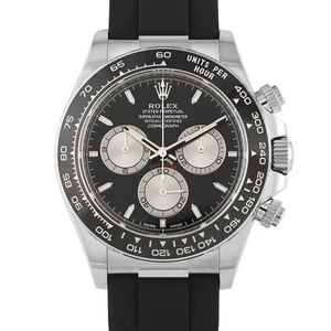 Rolex Daytona schwarzes Zifferblatt Weißgold Oysterflex Uhr 126519LN - Bild 1 von 5
