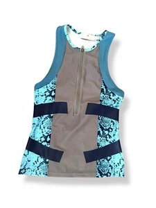 Adidas & STELLA MCCARTNEY activewear canotta pullover 1/2 zip blu taglia L - Foto 1 di 6