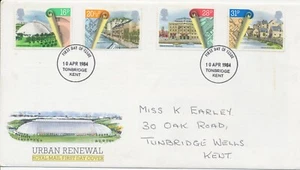 GB 1984, Urban Revieval on super FDC with uncommon FDI TONBRIDGE KENT - Picture 1 of 1