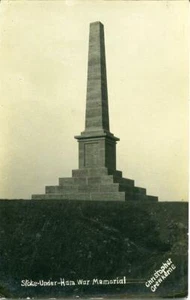 REAL PHOTO POSTCARD OF THE WAR MEMORIAL, STOKE UNDER HAM (NEAR YEOVIL), SOMERSET - Picture 1 of 2