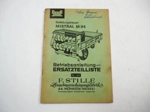 Stille Mistral M94 Stalldungstreuer Betriebsanleitung Ersatzteilliste - Bild 1 von 3