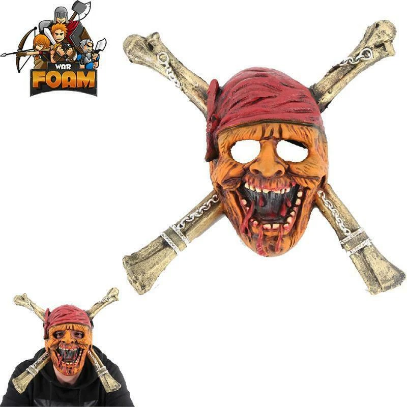 Scary Pirate Skull Mask Crossbones Halloween Costume Mask Masquerade Party - Image 1 of 1