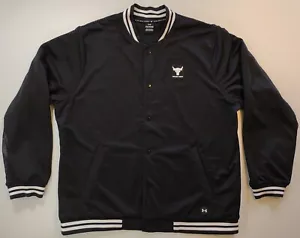 Under Armour The Rock Project Mens Mesh Varsity Jacket Black Size XXL 2XL New - Picture 1 of 13