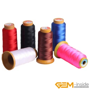Set bobina filo da cucire poliestere 0,2 mm 230 metri 210D fare filo gioielli YB - Foto 1 di 61