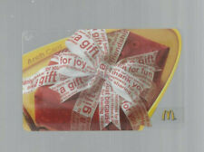 MCDONALDS RED & WHITE GIFT RIBBON COLLECTABLE GIFT CARD 