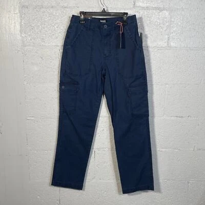 Bass Outdoor Women's High-Rise Canvas Cargo Pants Blue 0 - Image 1 of 4