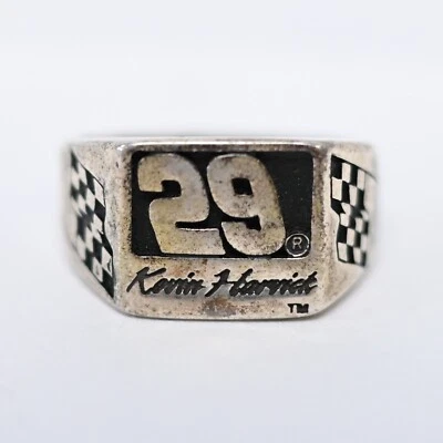 Anillo Kevin Harvick #29 para hombre de plata esterlina talla 13 TW 13 gramos (ja10051) Foto 1 de 4
