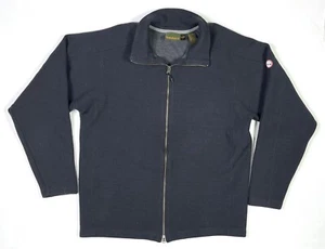 Timberland Jacket Mens Size XL Zip Up Wool Blend Collared Dark Gray Sweatshirt - Picture 1 of 12