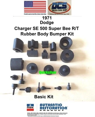 1971 Dodge Charger SE 500 Super Bee R/T Body Bumper Kit New MoPar - Image 1 of 2