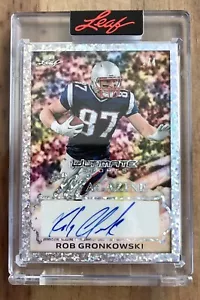 ROB GRONKOWSKI 2024 LEAF ULTIMATE SPORTS AUTO 1/4 Magazine Autograph Patriots - Picture 1 of 7