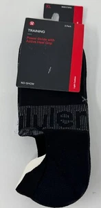 Nuevo paquete de 3 calcetines Lululemon Power Stride No Show negros LM9AGJS talla XL - Imagen 1 de 4