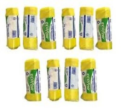 150 Sacchetti Raccolta Differenziata Buste Immondizia 55x65 Giallo Spazzatura - Image 1 of 2