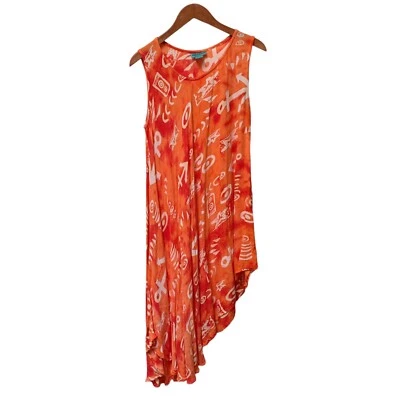 Vestido de sol de verano Aqua Beach para cubrir estrellas de mar anclas naranja talla L vacaciones Foto 1 de 4