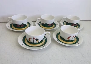 5 tazas/platillos de golf de calle Christopher Stuart Optima HK204 COUNTRY CLUB GOLF ⛳️ - Imagen 1 de 8