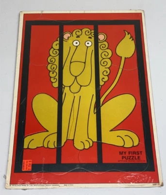 1974 Vintage Milton Bradley My First Puzzle Lion Tray Puzzle New Sealed - Image 1 of 4