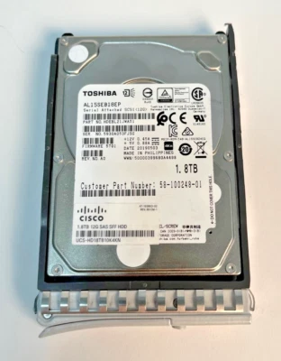 Disco duro SAS TOSHIBA AL15SEB18EP 1,8 TB 12 G SAS 10K 2,5" SFF AL15SEB18EP 90% + SALUD Foto 1 de 2