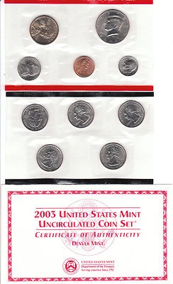 2003   Uncirculated US Mint  coin set   20 coins - Image 1 of 4