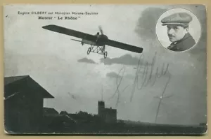 Eugene Gilbert (1889-1918) - asso volante prima guerra mondiale - rara foto autentica firmata - 1912 - Foto 1 di 1