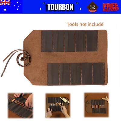 TOURBON Leather Carving Knives Roll Tools Organizer Holster Knife Carrier Pouch - Image 1 of 4