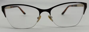 Monturas de gafas Versace con caparazón de tortuga VE1218 1345 53-17 de metal dorado medio borde y estuche - Imagen 1 de 6