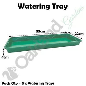 55cm Plant Pot Saucer Drip Watering Tray Water Windowsill Seed Trays Qty = 3 - Picture 1 of 3