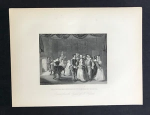 incisione acciaio Hogarth Guglielmo la maschera reale a casa Somerset 1860 - Foto 1 di 2
