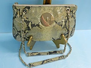 NEW DKNY~DONNA KARAN NY~PYTHON HANDBAG~PURSE~SHOULDERBAG-AUTHENTIC STUNNING BAG - Picture 1 of 12