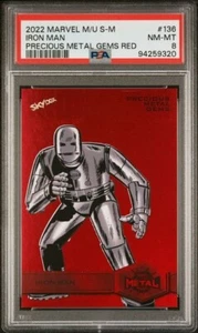 Iron Man #136 PSA 8 Red Precious Metal Gem /100 PMG 2022 Marvel Metal Spider-Man - Picture 1 of 3