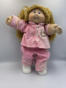 Vintage 1983 #36 testa stampo cavolo toppa bionda ragazza rosa vestito calze scarpe - Foto 1 di 24