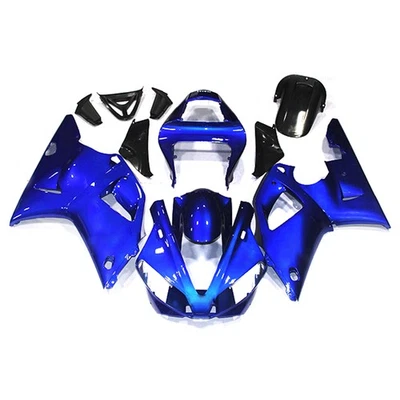 Kit de carenado azul negro para carrocería de inyección Yamaha YZF R1 YZF1000 2000 2001 Foto 1 de 4