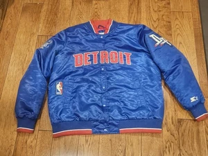 Youth 2XL Detroit Pistons NBA Starter Satin Jacket 2004 Finals - Picture 1 of 5