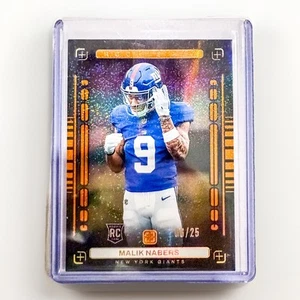 2024 Malik Nabers RC Photogenic Orange Sparkle /25 Giants Rookie SSP - Bild 1 von 2