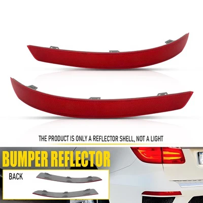 2xLH+RH Rear Bumper Reflector For Mercedes-Benz GL-Class X166 GL350 GL450 13-16 - Image 1 of 4
