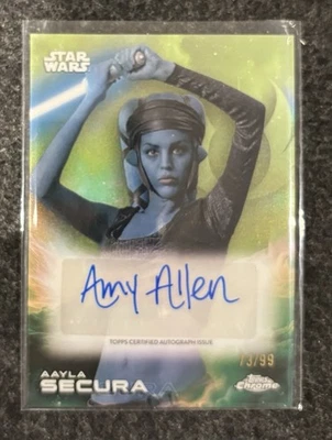 2025 Topps Chrome Star Wars-Amy Allen As Aayla Secura A-AM Auto 73/99 - Image 1 of 2