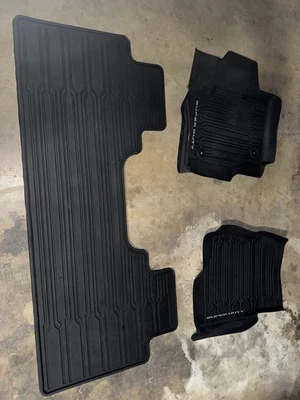 Super Duty 2023-2025 Black 3-Piece Tray Style Floor Liner for Carpet Flooring - Image 1 of 4