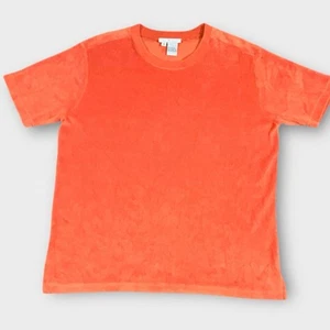 ROPA REAL Saks Fifth Ave Terry Tela Pullover Camiseta Recortada Top Y2K Pequeña - Imagen 1 de 10